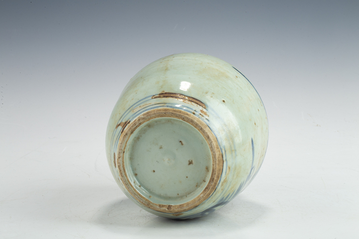 古玩陶瓷清晚·青花山水紋蓋罐真品鑒賞圖