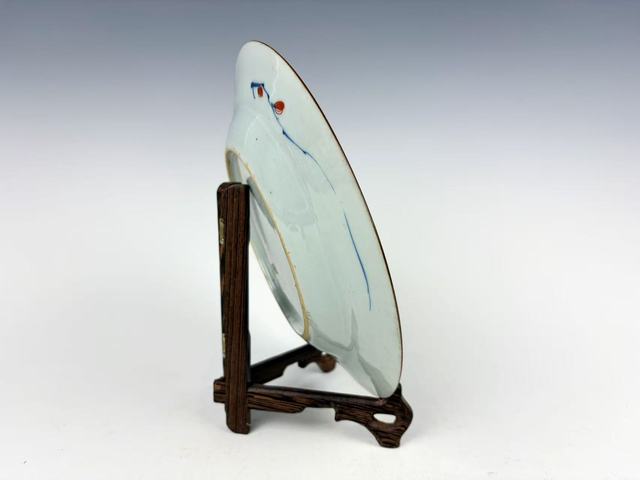 古玩陶瓷清康熙·青花加彩松竹梅盤真品鑒賞圖