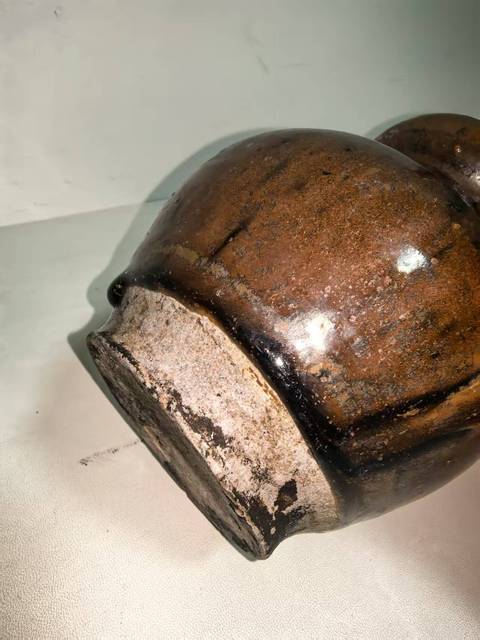 古玩陶瓷窯變黑釉花澆拍賣，當前價格5500元