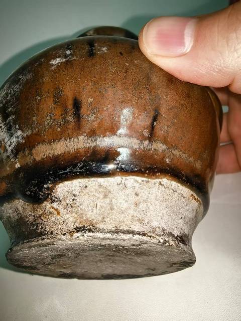 古玩陶瓷窯變黑釉花澆拍賣，當前價格5500元