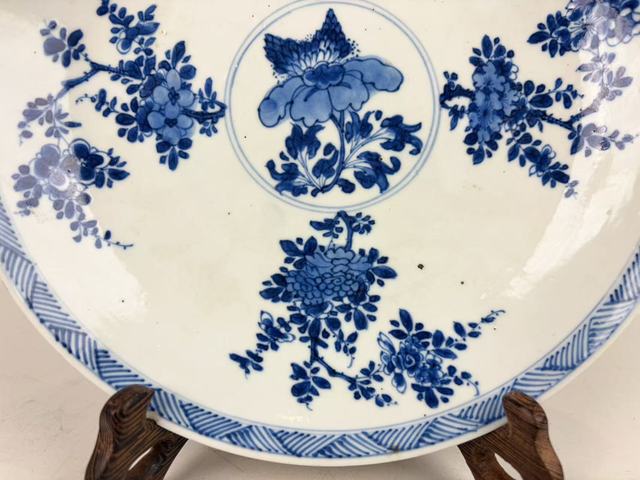 古玩陶瓷清康熙·外米黃釉內青花盤拍賣，當前價格99元