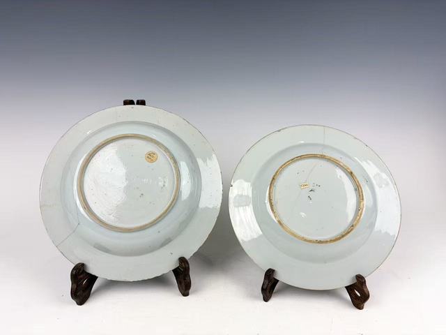 古玩陶瓷清康熙·青花加彩青花花卉盤（兩件）拍賣，當前價格88元