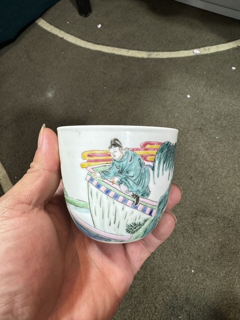 古玩陶瓷粉彩杯真品鑒賞圖