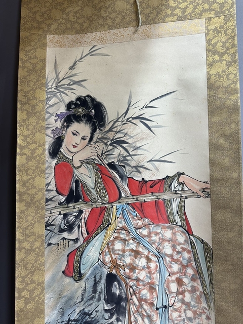 古玩字畫劉繼卣款人物真品鑒賞圖