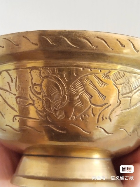 古玩銅器銅碗真品鑒賞圖