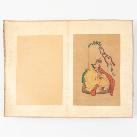 古玩字畫十八羅漢圖冊頁真品鑒賞圖