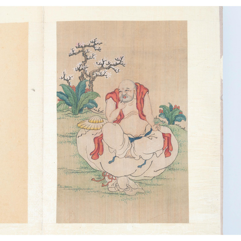 古玩字畫十八羅漢圖冊頁真品鑒賞圖