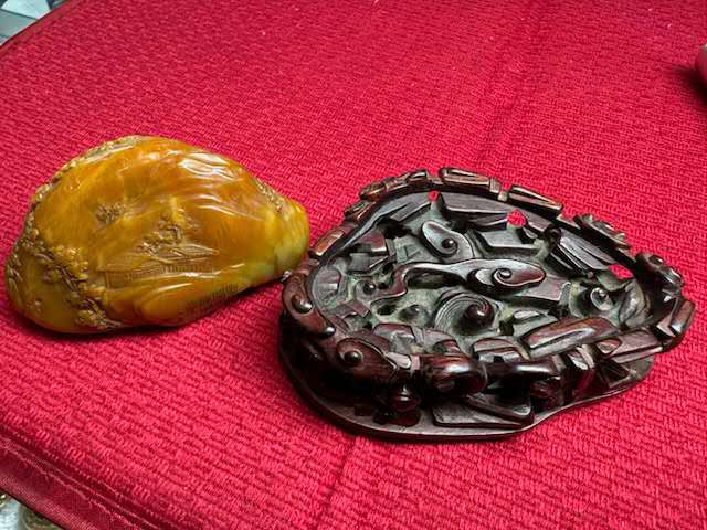 古玩雜項老撾田黃石擺件真品鑒賞圖