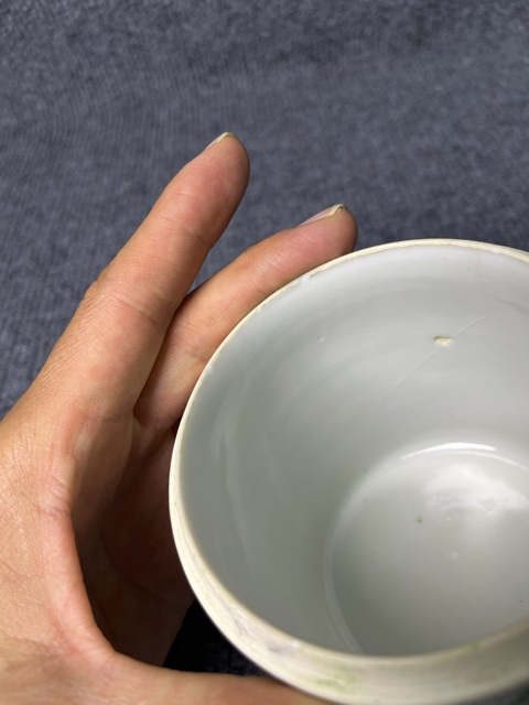 古玩陶瓷廣彩花鳥紋大煙缸真品鑒賞圖