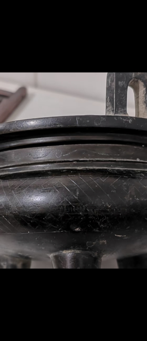 古玩銅器朝冠耳香爐真品鑒賞圖