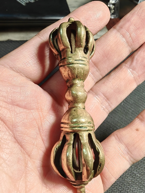 古玩銅器銅金剛杵真品鑒賞圖