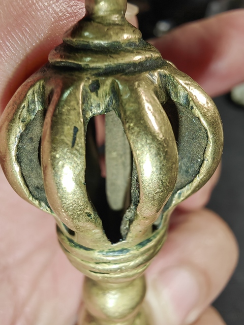 古玩銅器銅金剛杵真品鑒賞圖