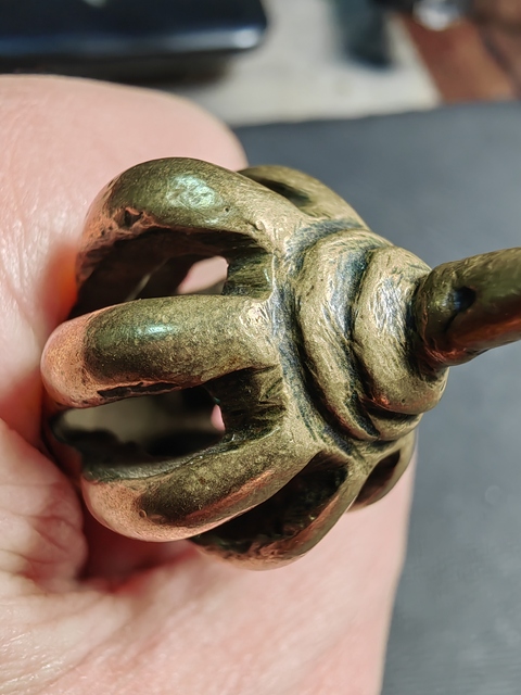 古玩銅器銅金剛杵真品鑒賞圖