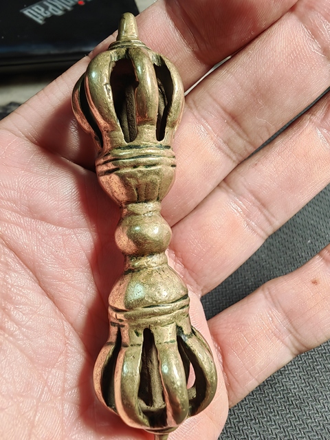 古玩銅器銅金剛杵真品鑒賞圖