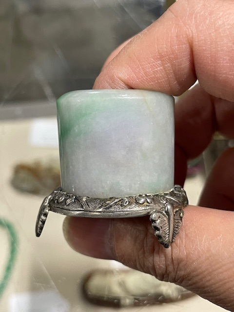 古玩玉器翡翠扳指真品鑒賞圖
