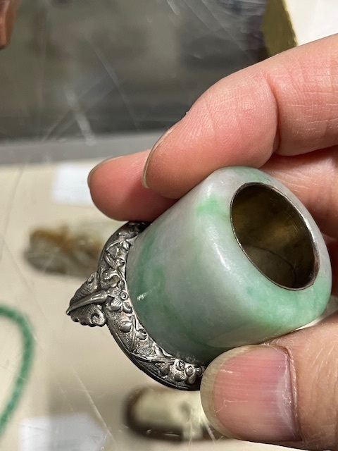 古玩玉器翡翠扳指真品鑒賞圖