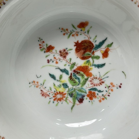 古玩陶瓷福壽三多鏤空碗真品鑒賞圖