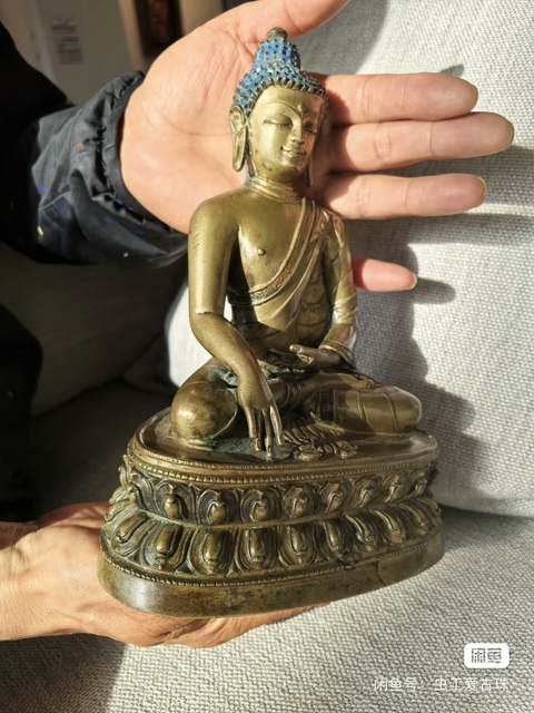 古玩銅器銅釋迦摩尼真品鑒賞圖