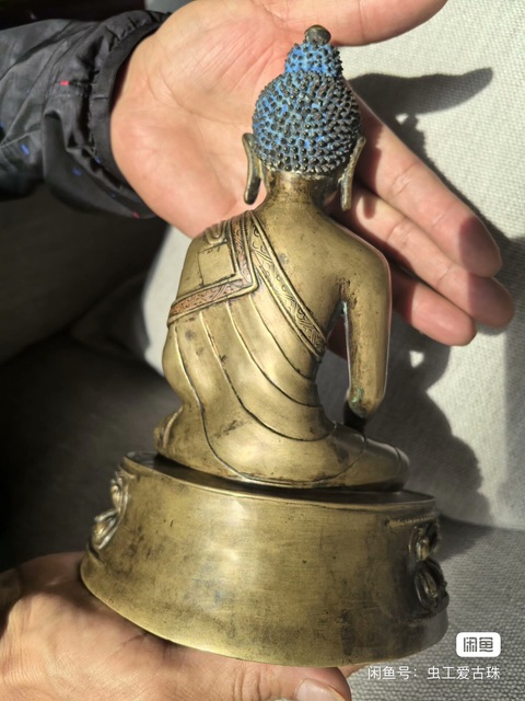 古玩銅器銅釋迦摩尼真品鑒賞圖