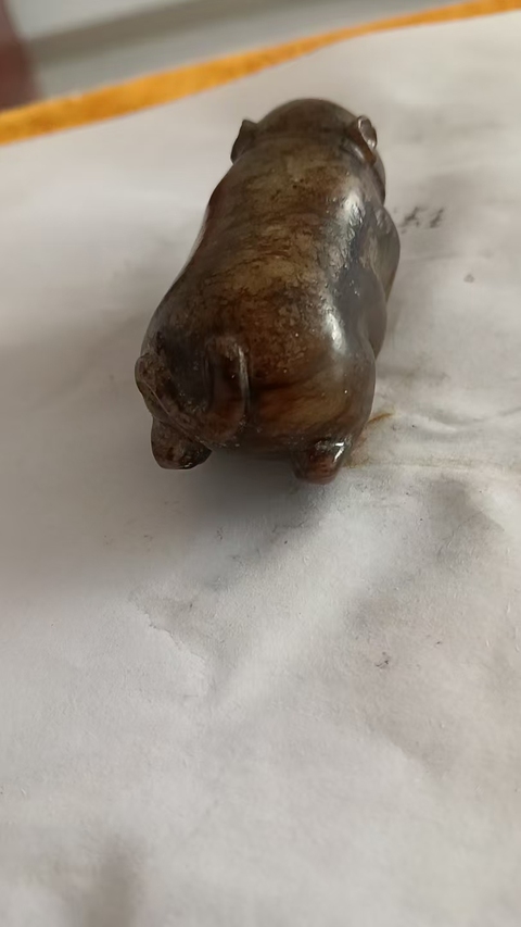 古玩玉器提油仿古“玉豬”真品鑒賞圖