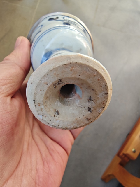 古玩陶瓷青花喜鵲登梅紋高足杯拍賣，當(dāng)前價(jià)格5500元