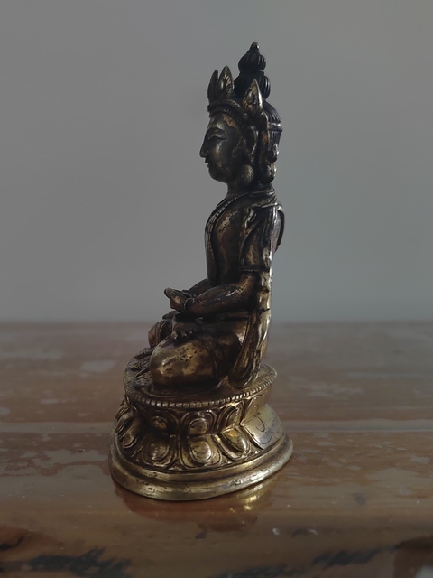 古玩銅器無量壽佛真品鑒賞圖