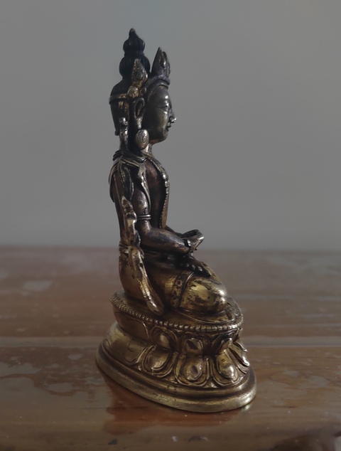 古玩銅器無量壽佛真品鑒賞圖