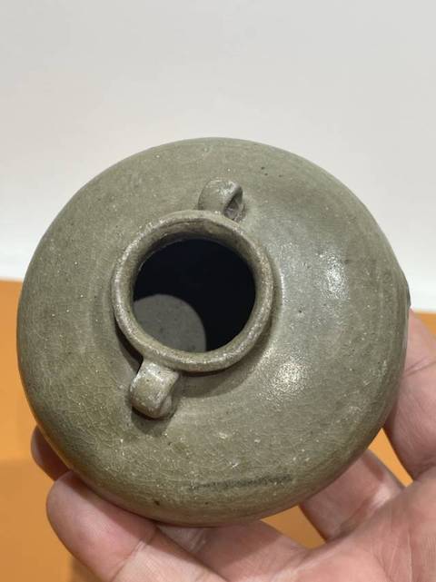 古玩陶瓷龍泉青瓷雙系罐真品鑒賞圖