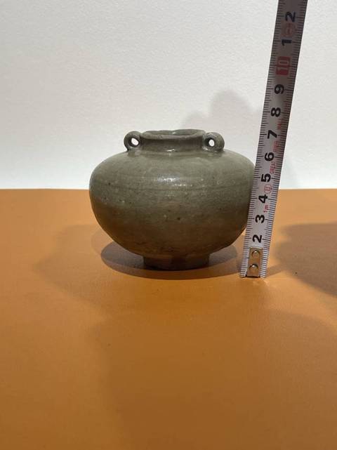 古玩陶瓷龍泉青瓷雙系罐真品鑒賞圖