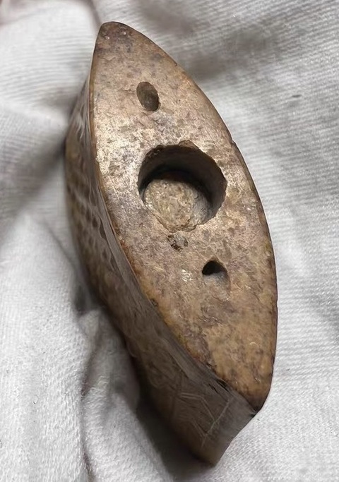 古玩玉器做舊仿漢代“玉劍珌”真品鑒賞圖