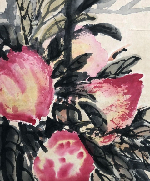 古玩字畫三千年結(jié)實(shí)之桃真品鑒賞圖