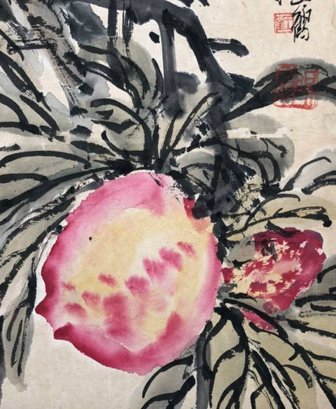 古玩字畫三千年結(jié)實(shí)之桃真品鑒賞圖