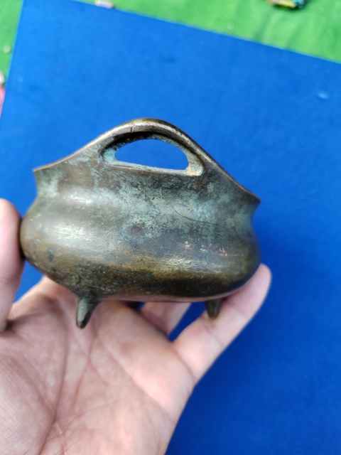 古玩銅器橋耳爐真品鑒賞圖