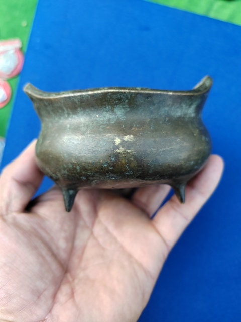 古玩銅器橋耳爐真品鑒賞圖