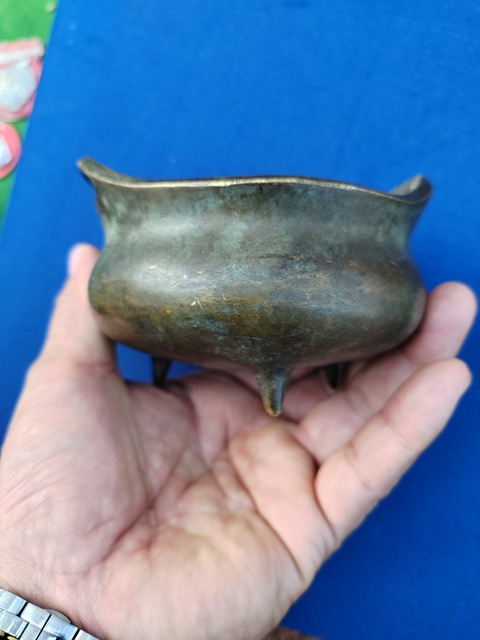 古玩銅器橋耳爐真品鑒賞圖