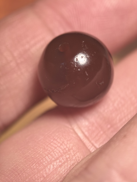 古玩玉器老瑪瑙珠真品鑒賞圖