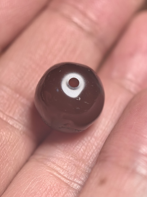 古玩玉器老瑪瑙珠真品鑒賞圖