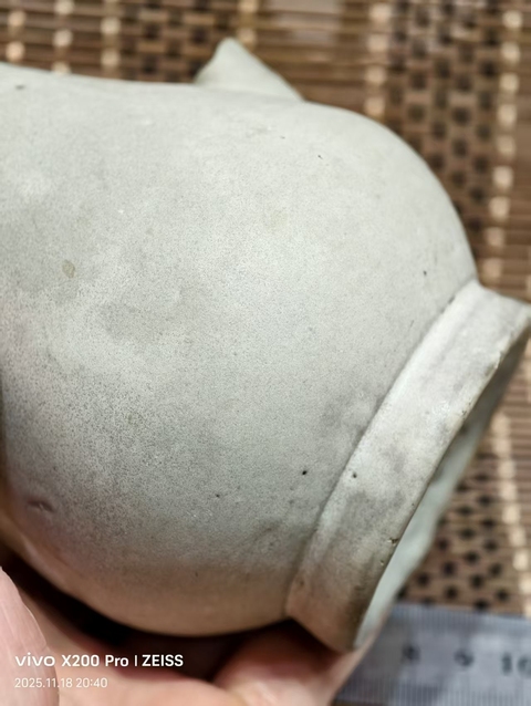 古玩陶瓷低齡頭青釉執壺真品鑒賞圖