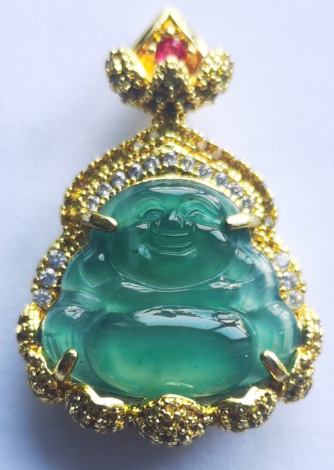 古玩玉器彌勒墜真品鑒賞圖