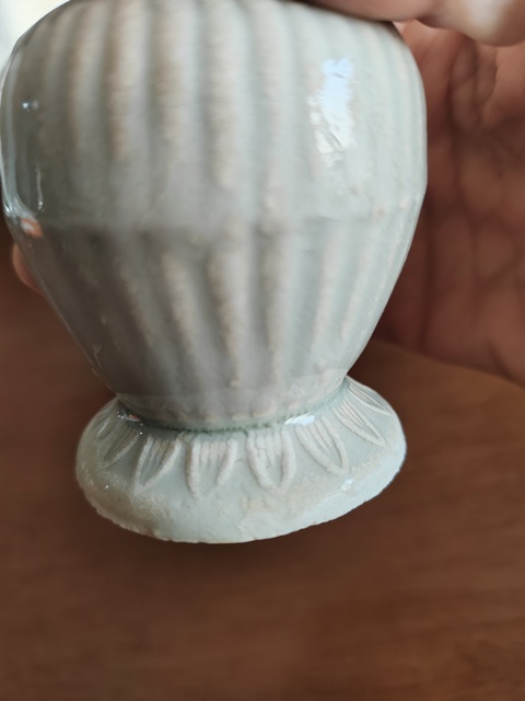 古玩陶瓷湖田窯影青釉撇口瓶真品鑒賞圖