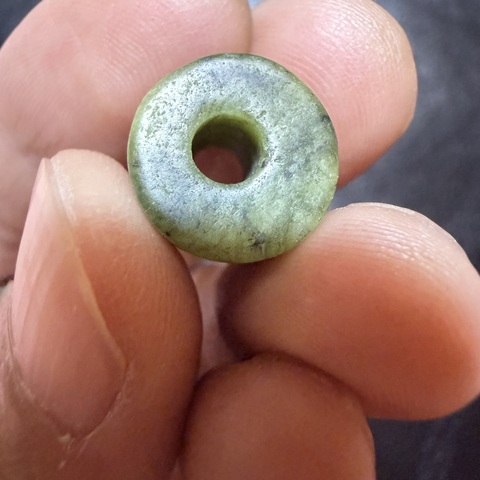 古玩玉器古玉文玩三通配珠真品鑒賞圖