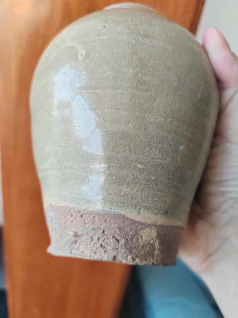 古玩陶瓷越窯系青瓷罐真品鑒賞圖