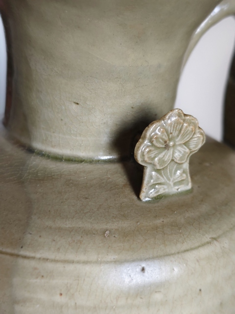 古玩陶瓷青釉持壺真品鑒賞圖