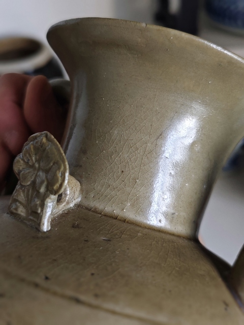 古玩陶瓷青釉持壺真品鑒賞圖