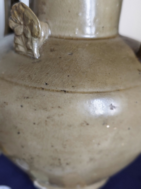 古玩陶瓷青釉持壺真品鑒賞圖