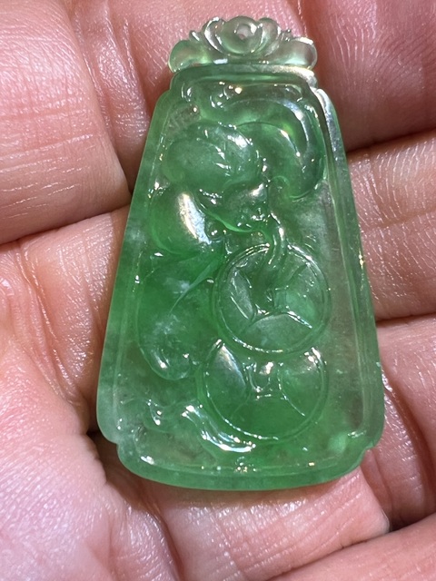 古玩玉器天然翡翠掛件真品鑒賞圖