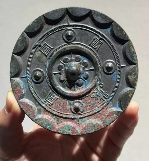 古玩銅器漢代家常貴福銅鏡真品鑒賞圖