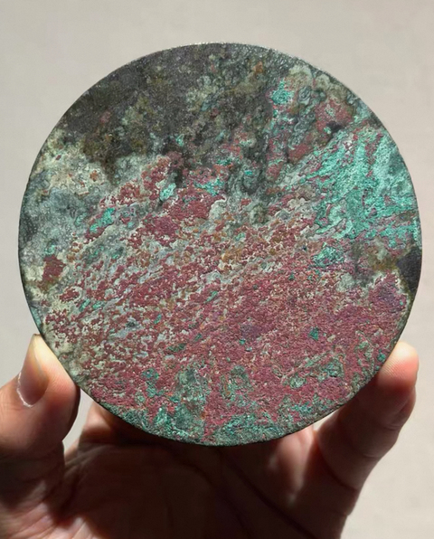 古玩銅器漢代家常貴福銅鏡真品鑒賞圖