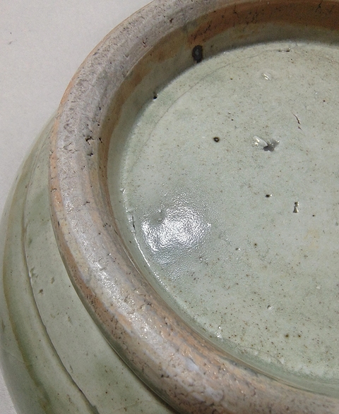 古玩陶瓷龍泉窯剔花大碗真品鑒賞圖