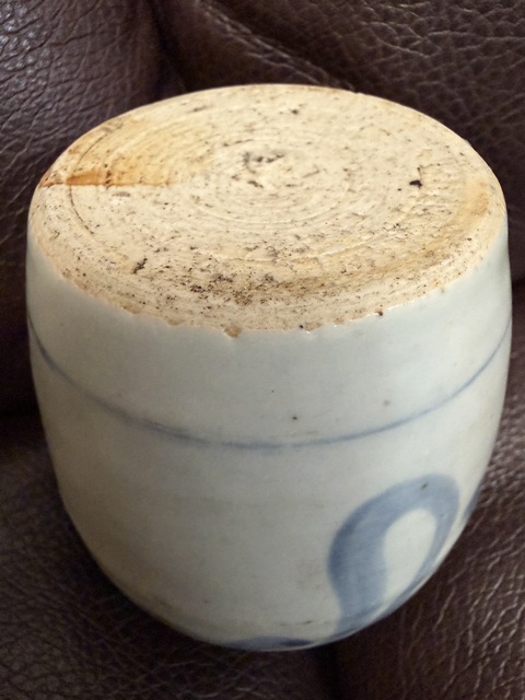 古玩陶瓷青花花卉紋罐真品鑒賞圖